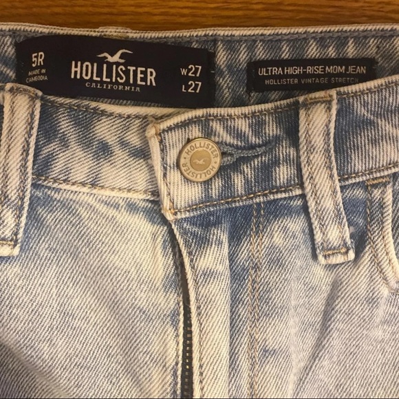 Hollister Ultra High Rise Mom Jeans NWOT-27W,5R - Picture 4 of 4